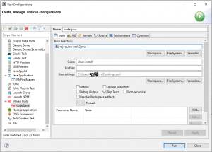 Maven-project-in-eclipse-run-configurations